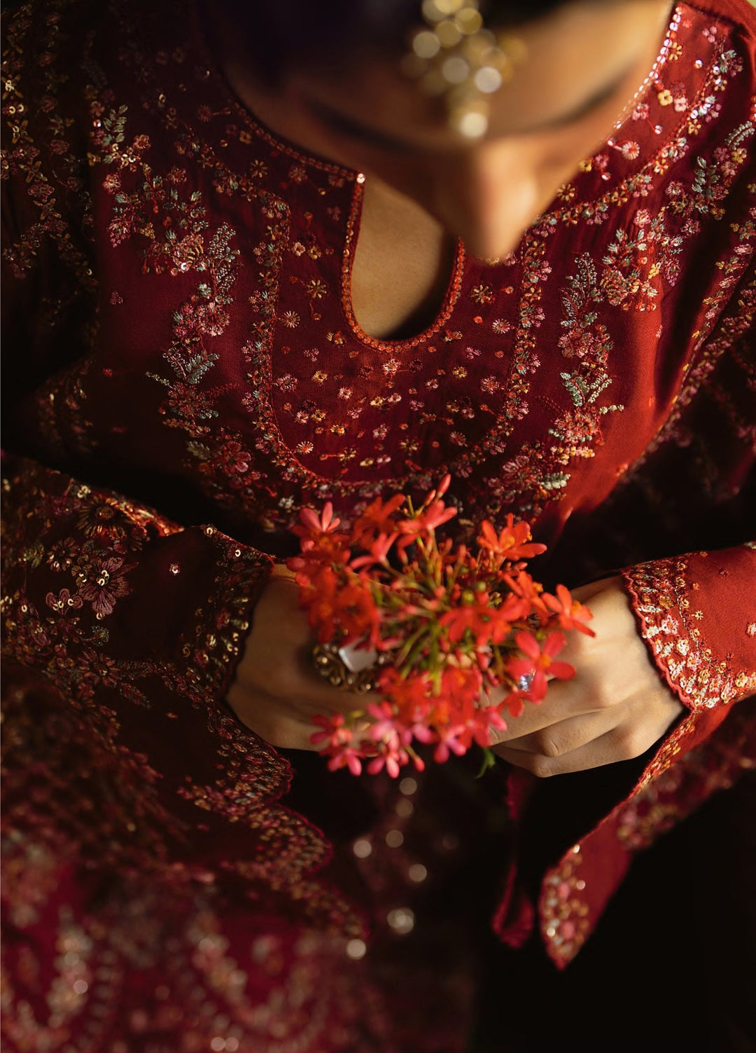 Rekha by Casualite RTW Embroidered Viscose Silk 3 Piece Suit CL26RVR Raila - Festive Collection