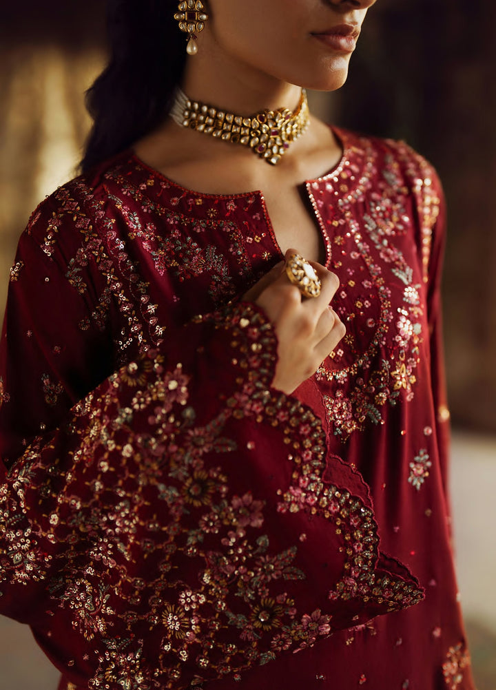 Rekha by Casualite RTW Embroidered Viscose Silk 3 Piece Suit CL26RVR Raila - Festive Collection