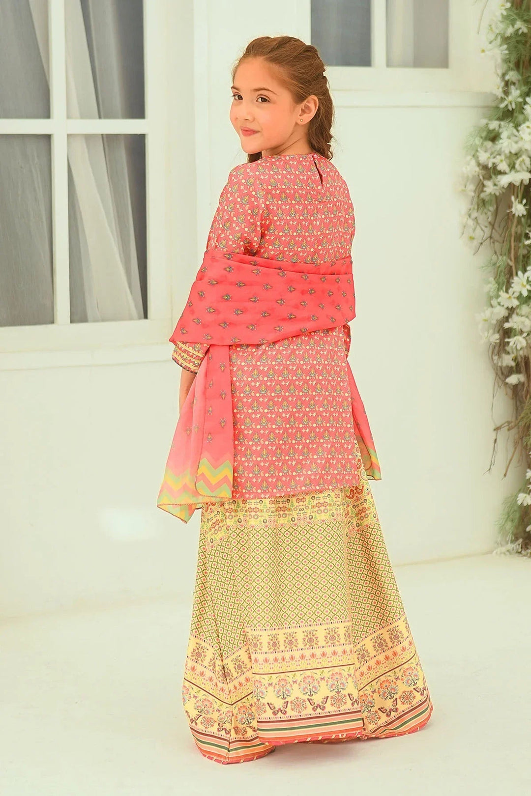 Ochre RTW Printed Girls 3 Piece Herringbone  INDP-17 - Summer Collection