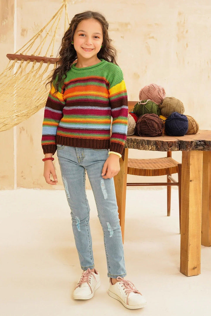 Ochre RTW Printed Girls 1 Piece Viscose Sweater OWSG-10 - Winter Collection