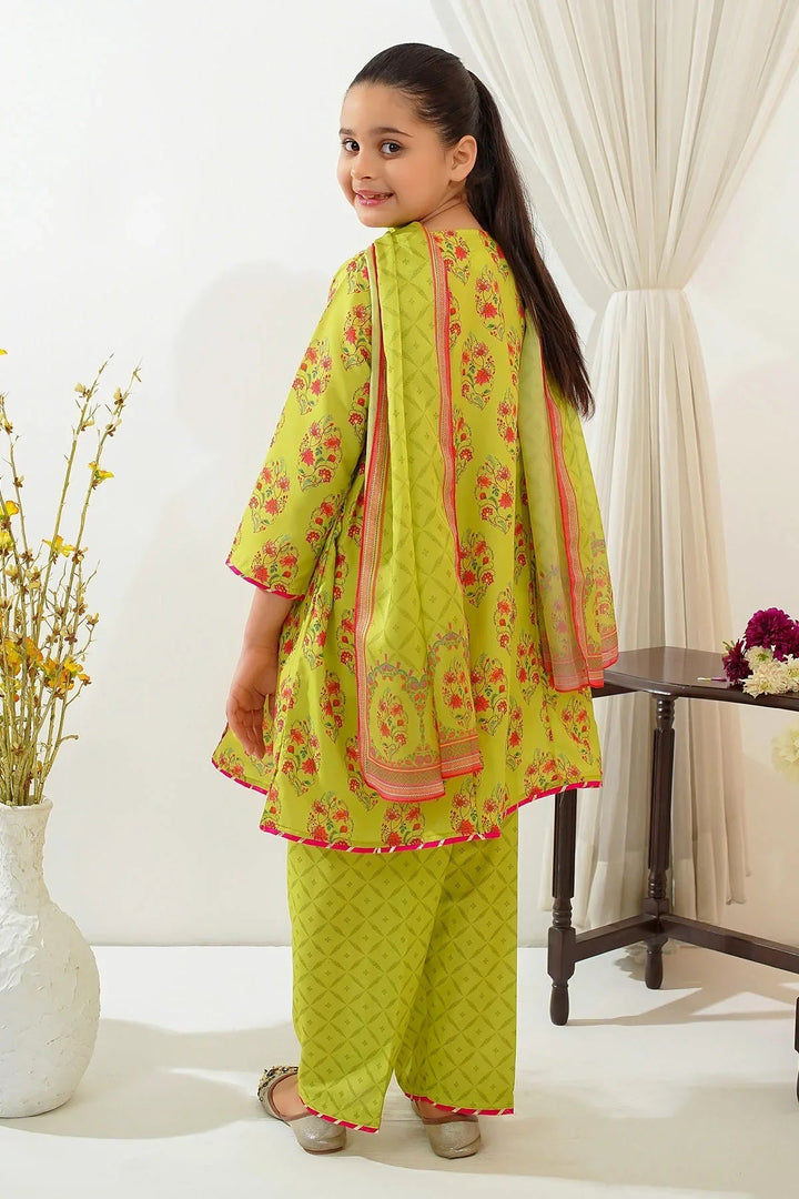 Ochre Girls Pret Printed Swiss Lawn 3 Piece Suit INDP-37 - Summer Collection