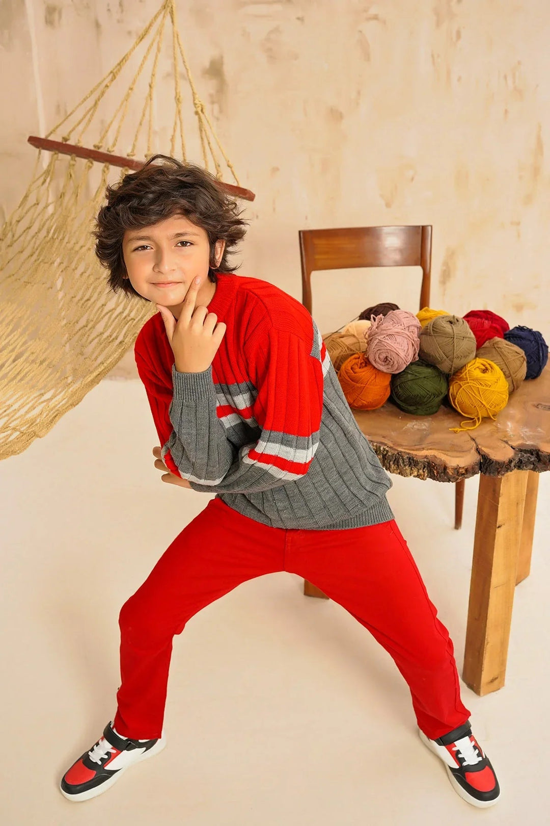 Ochre RTW Printed Boys 1 Piece Viscose Sweater OWSB-18 - Winter Collection