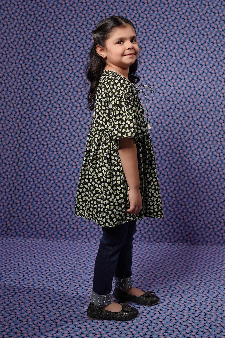 Ochre RTW Printed Girls 1 Piece Georgette Top OWT-621 - Winter Collection