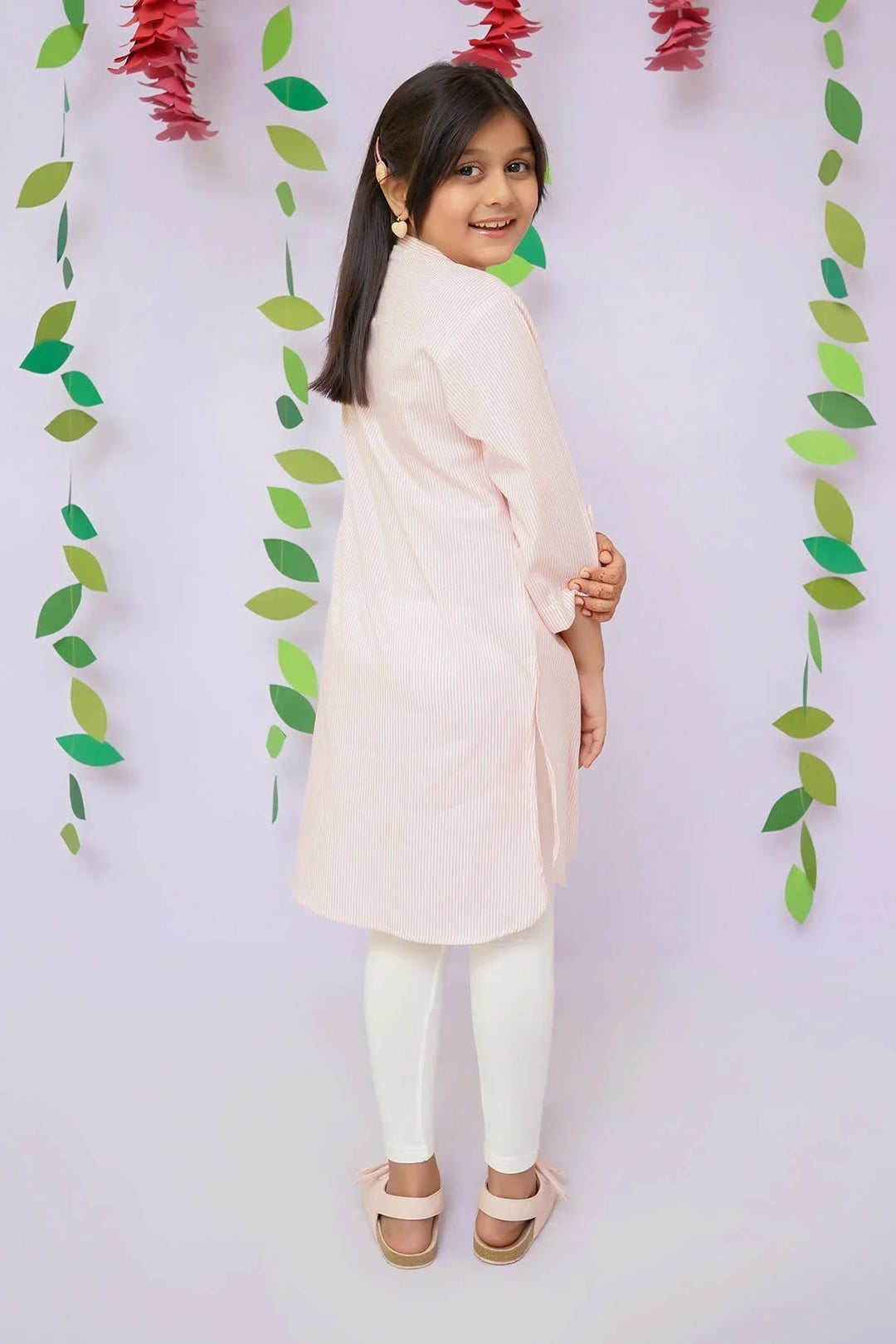 Ochre RTW Printed Girls 1 Piece Cotton Kurta OFK-PRC-32 - Summer Collection