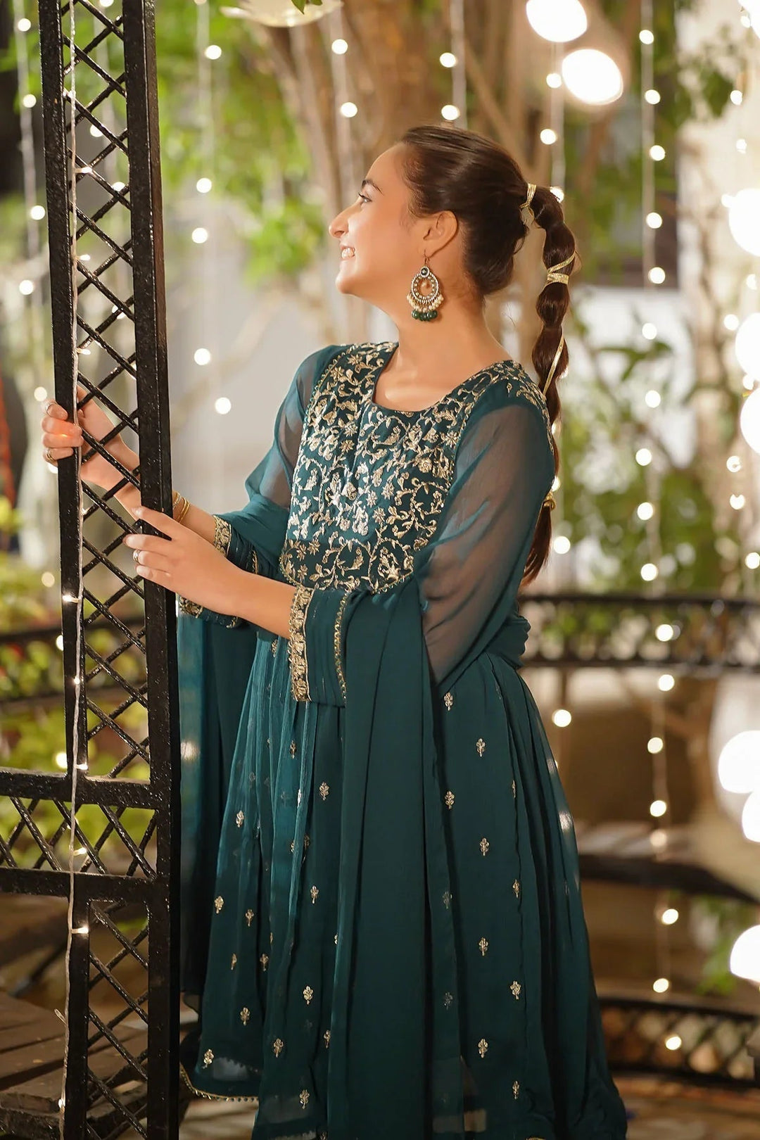 Ochre Girls Pret Embroidered Chiffon 3 Piece Suit EM-54 - Summer Collection