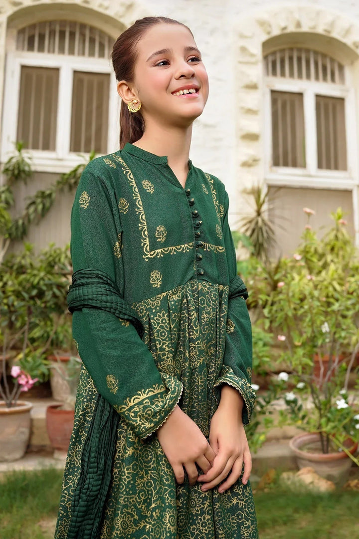 Ochre RTW Printed Girls 3 Piece Cotton Karandi OFW-PC-23 - Winter Collection