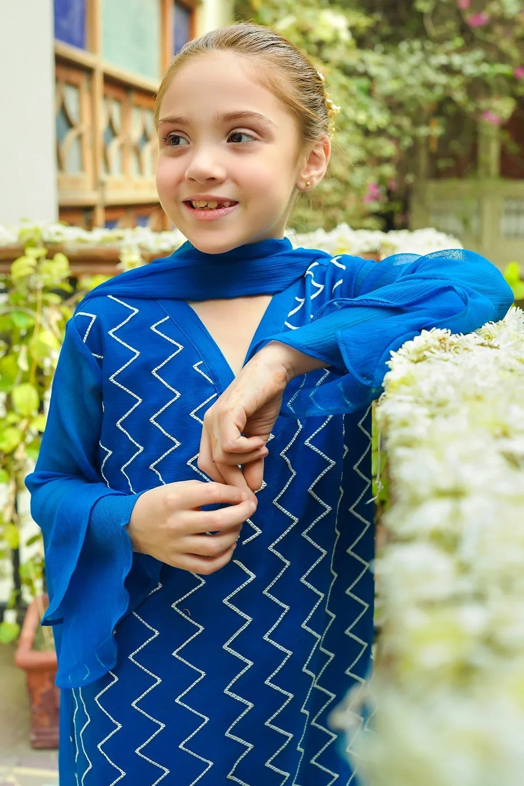 Ochre RTW Embroidered Girls 3 Piece Chiffon  OFW-EM-22 - Summer Collection