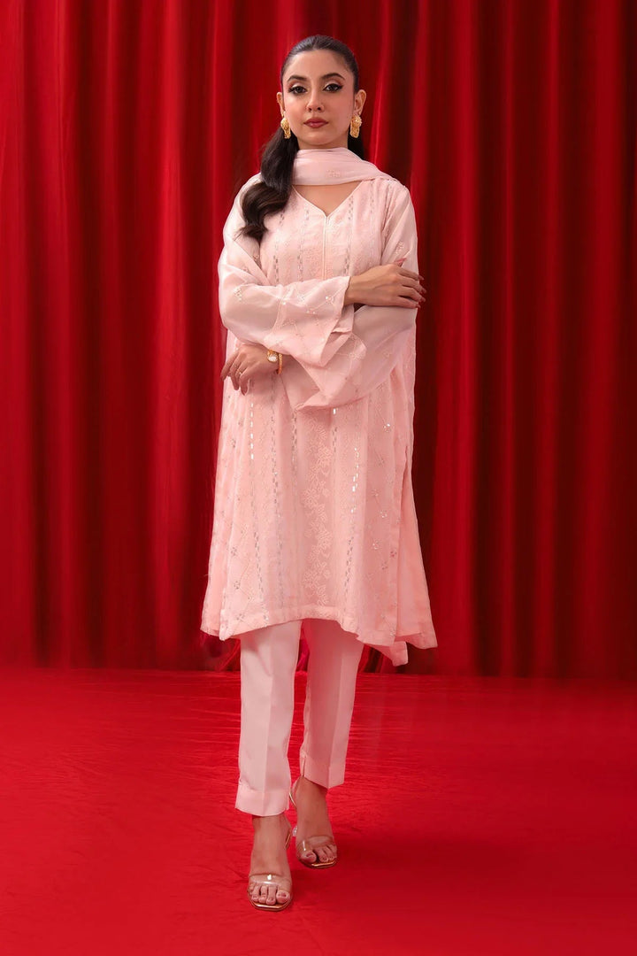 Ochre RTW Embroidered Girls 3 Piece Chiffon  SOF-04 - Summer Collection