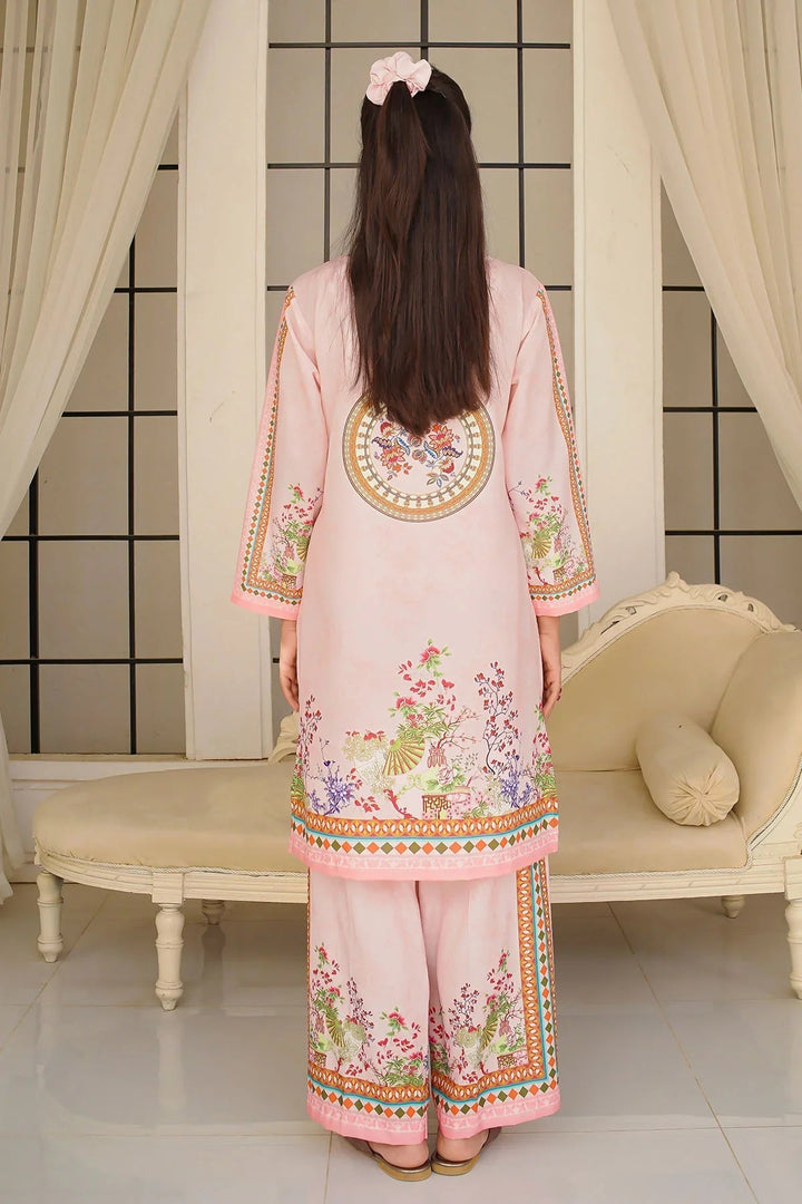 Ochre Girls Pret Printed Swiss Lawn 2 Piece Suit COR-128 - Summer Collection