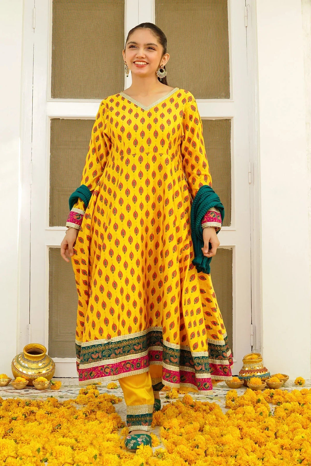 Ochre RTW Printed Girls 3 Piece Charmeuse Charmeuse OFW-MHD-04 - Winter Collection