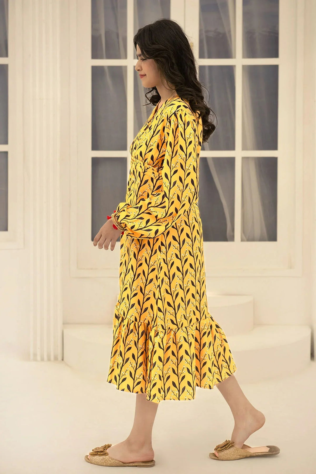 Ochre RTW Printed Girls 1 Piece Herringbone Dress OWLL-10 - Summer Collection