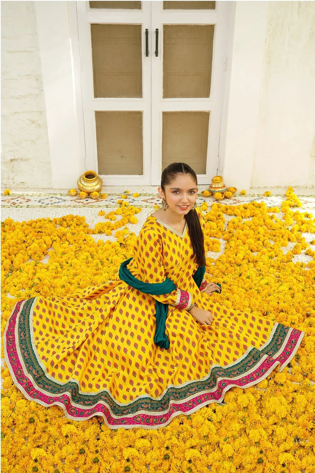 Ochre RTW Printed Girls 3 Piece Charmeuse Charmeuse OFW-MHD-04 - Winter Collection