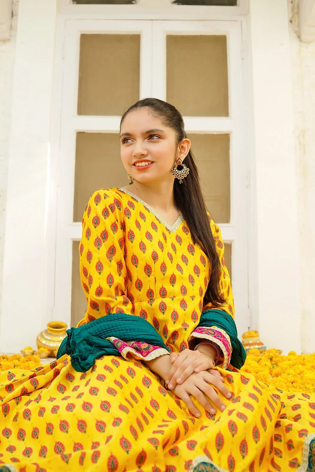 Ochre RTW Printed Girls 3 Piece Charmeuse Charmeuse OFW-MHD-04 - Winter Collection