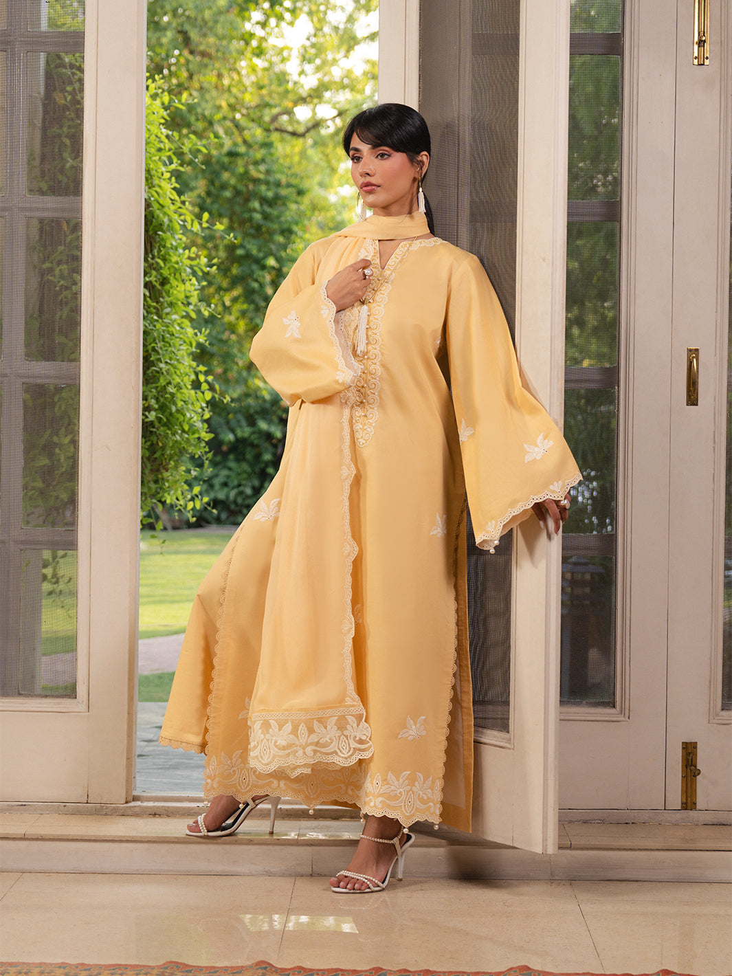 The Soft Hour by Yards Unstitched Embroidered Lawn 3 Piece Suit Butter Casual Collection
