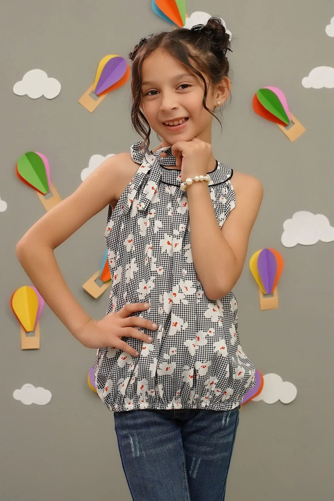 Ochre RTW Printed Girls 1 Piece Georgette Top INWT-01 - Winter Collection