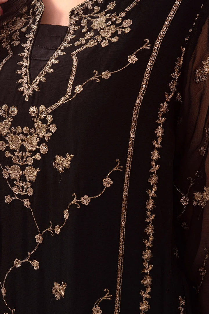 Ochre RTW Embroidered Girls 3 Piece Chiffon  SOF-02 - Summer Collection