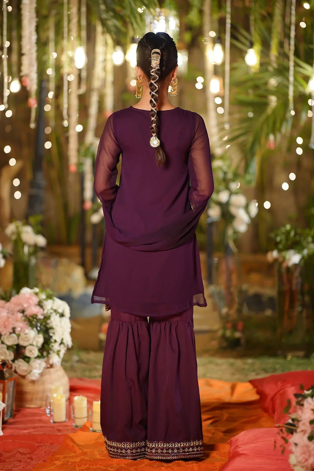 Ochre Girls Pret Embroidered Chiffon 3 Piece Suit EM-47 - Summer Collection