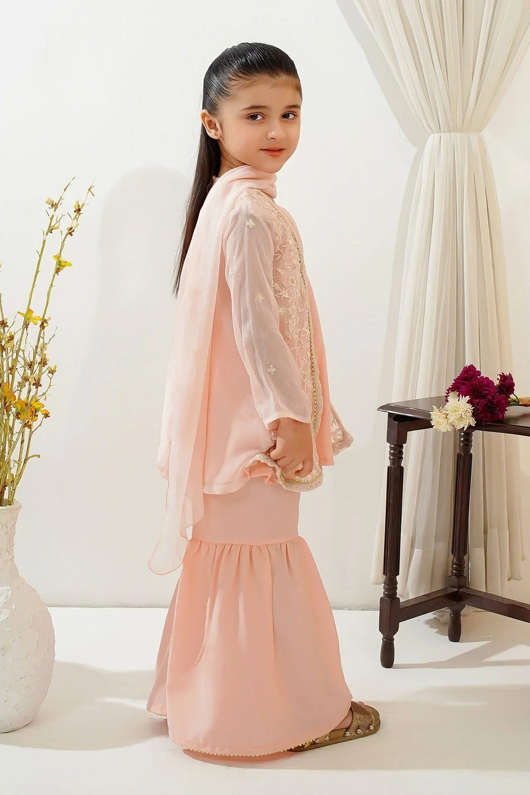 Ochre Girls Pret Embroidered Chiffon 3 Piece Suit INCF-24 - Summer Collection