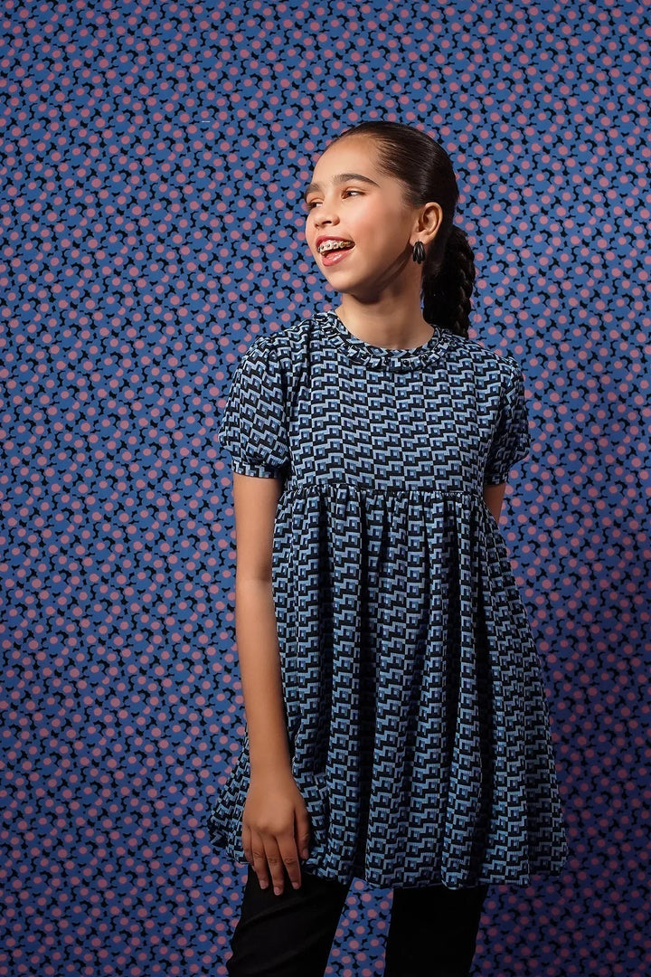 Ochre RTW Printed Girls 1 Piece Chiffon Top OWT-622 - Summer Collection