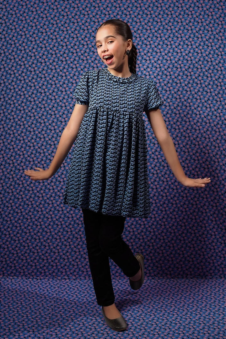 Ochre RTW Printed Girls 1 Piece Chiffon Top OWT-622 - Summer Collection