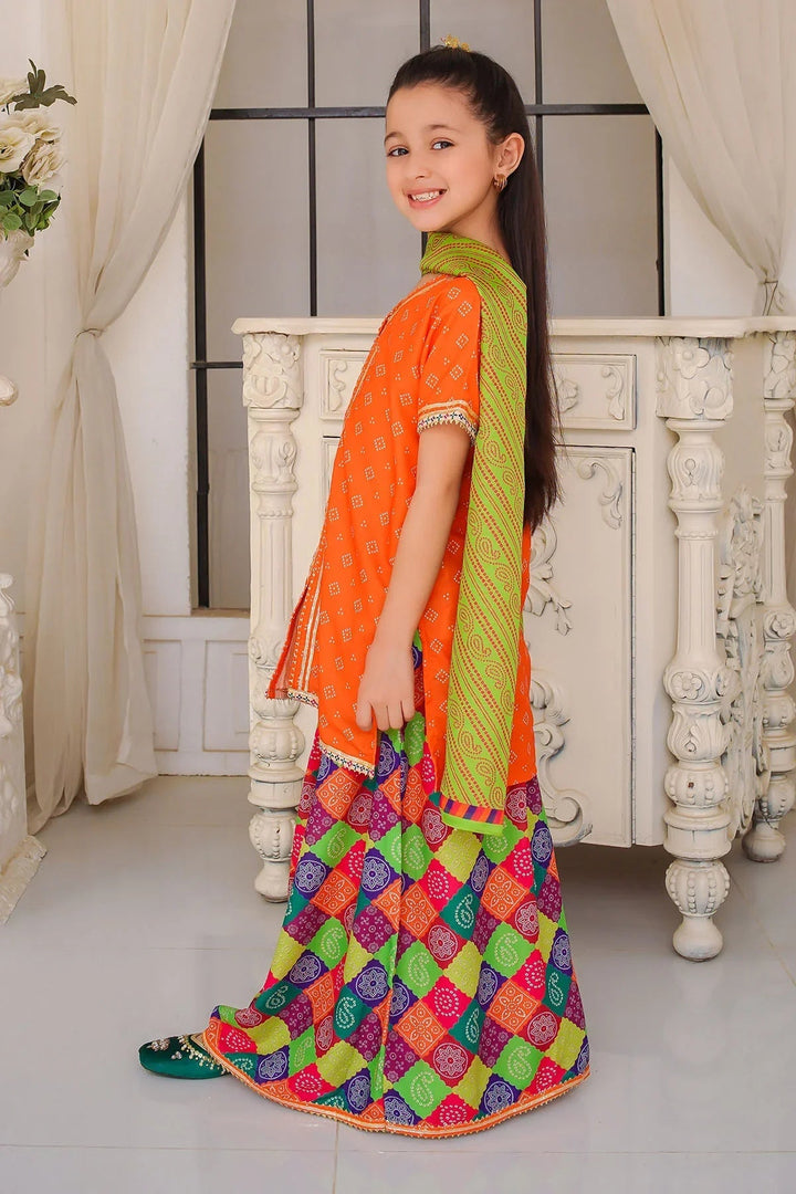 Ochre Girls Pret Printed Swiss Lawn 3 Piece Suit INDP-28 - Summer Collection