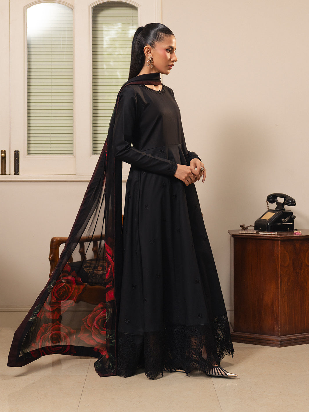 The Soft Hour by Yards Unstitched Embroidered Lawn 3 Piece Suit Noir Rose Casual Collection