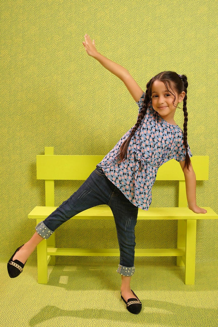 Ochre RTW Printed Girls 1 Piece Georgette Top INWT-02 - Winter Collection