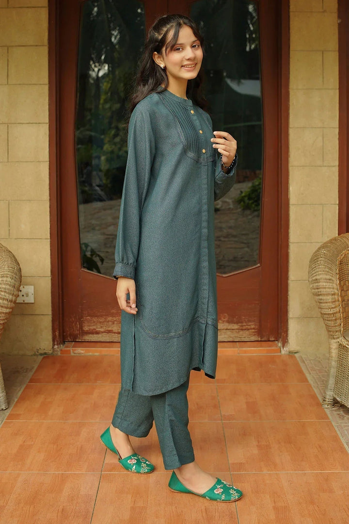 Ochre RTW Solids Girls 2 Piece Cotton Karandi SC-33 - Winter Collection