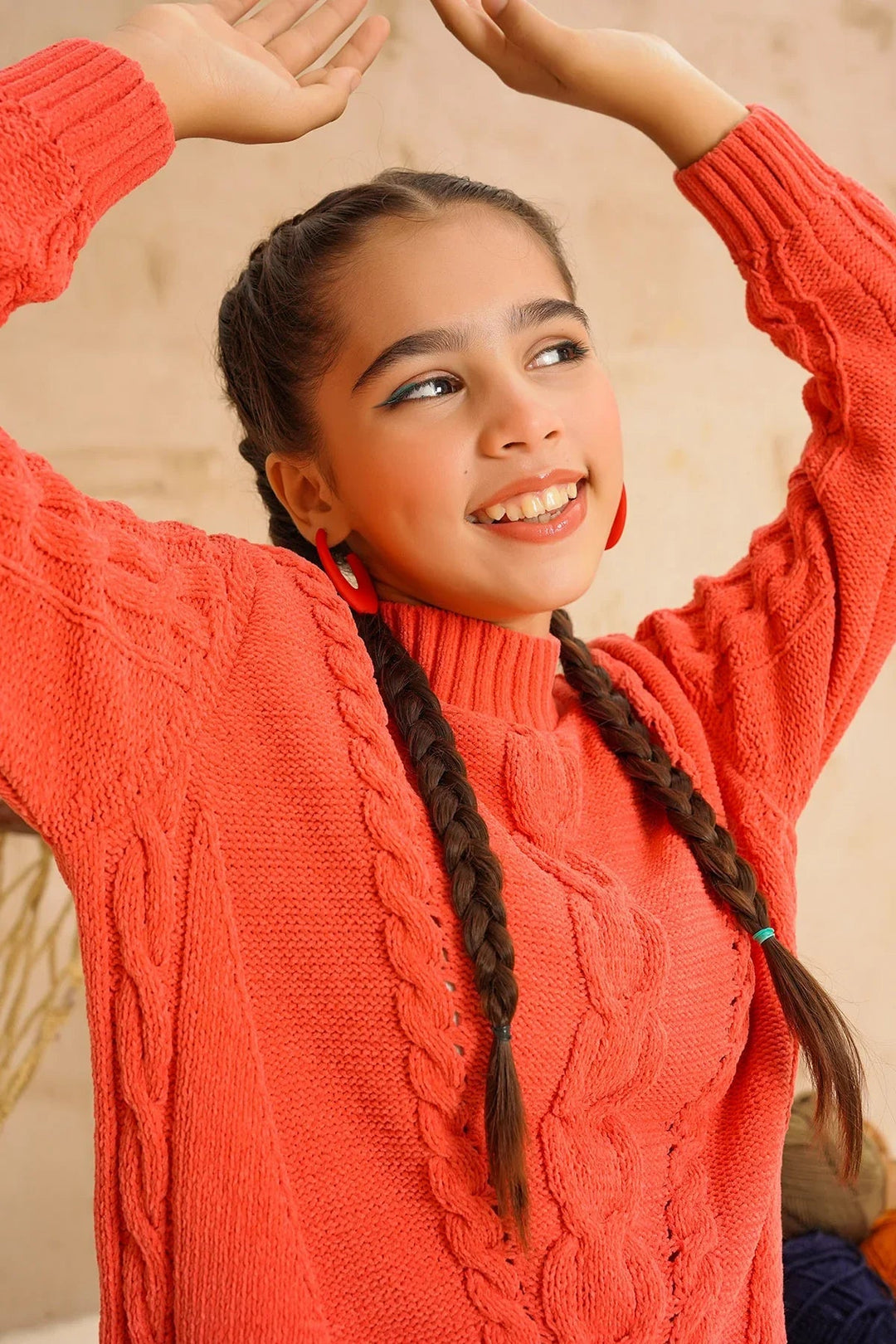 Ochre RTW Printed Girls 1 Piece Viscose Sweater OWSG-17 - Winter Collection