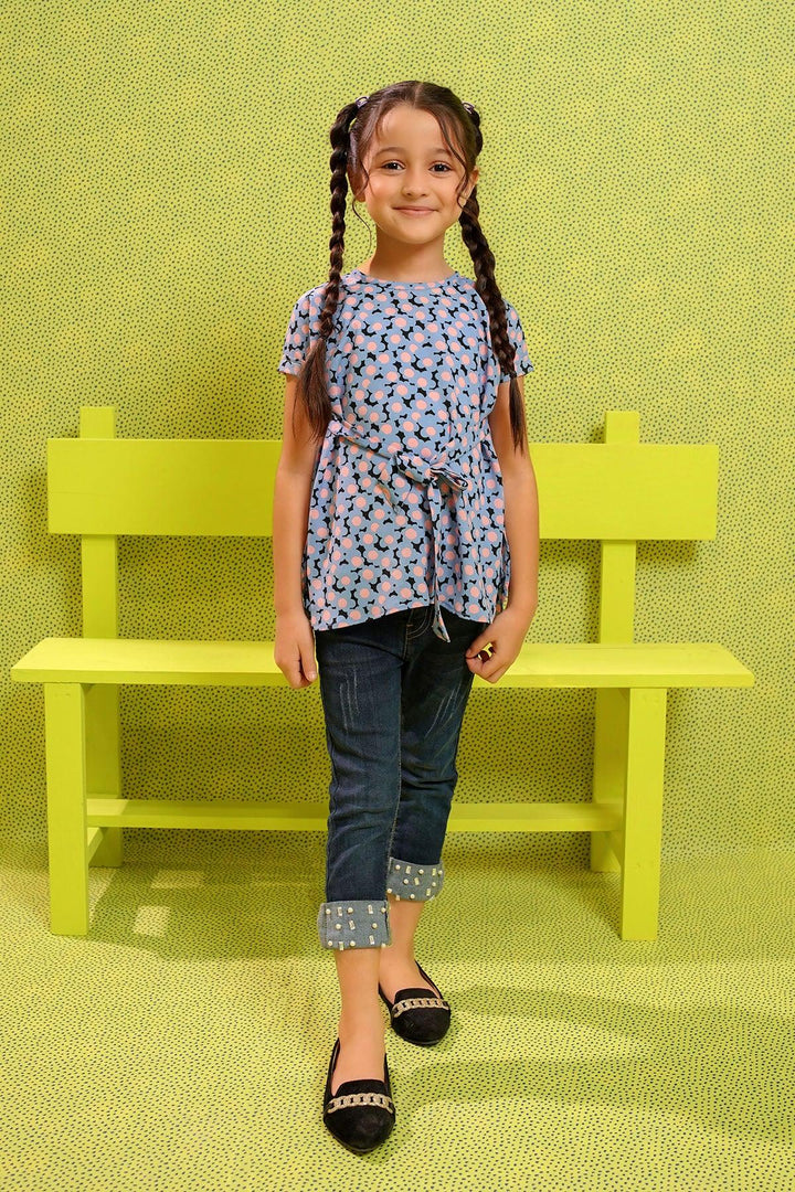 Ochre RTW Printed Girls 1 Piece Georgette Top INWT-02 - Winter Collection