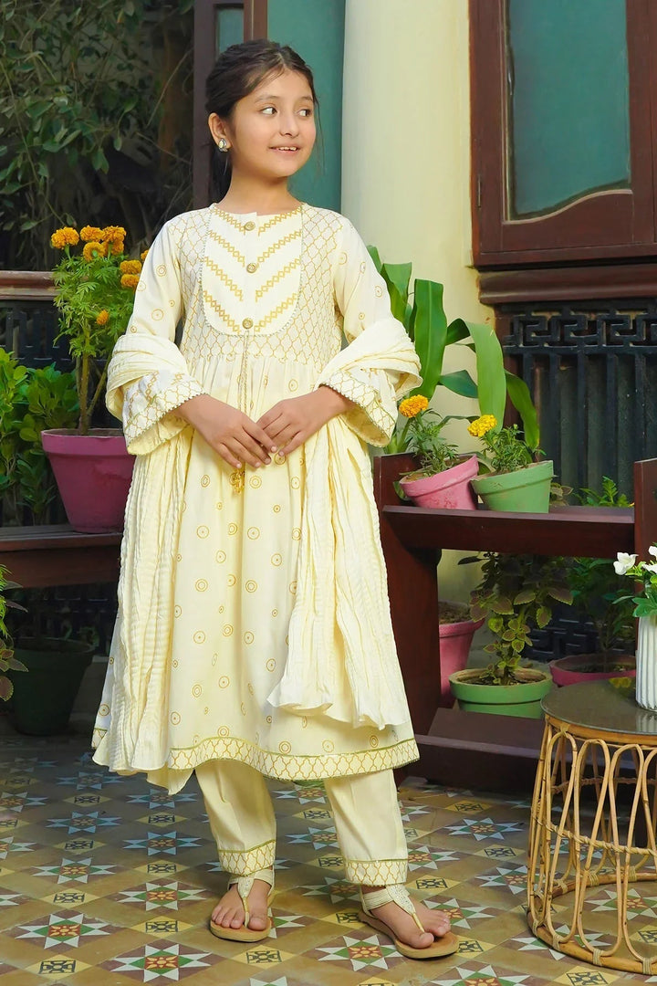 Ochre RTW Printed Girls 3 Piece Cotton  OFW-PC-24 - Summer Collection