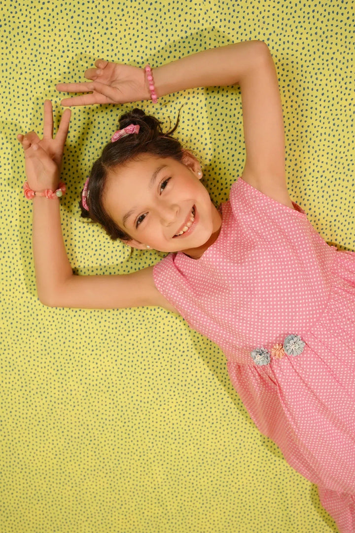 Ochre RTW Printed Girls 1 Piece Cotton Dress INWD-12 - Summer Collection