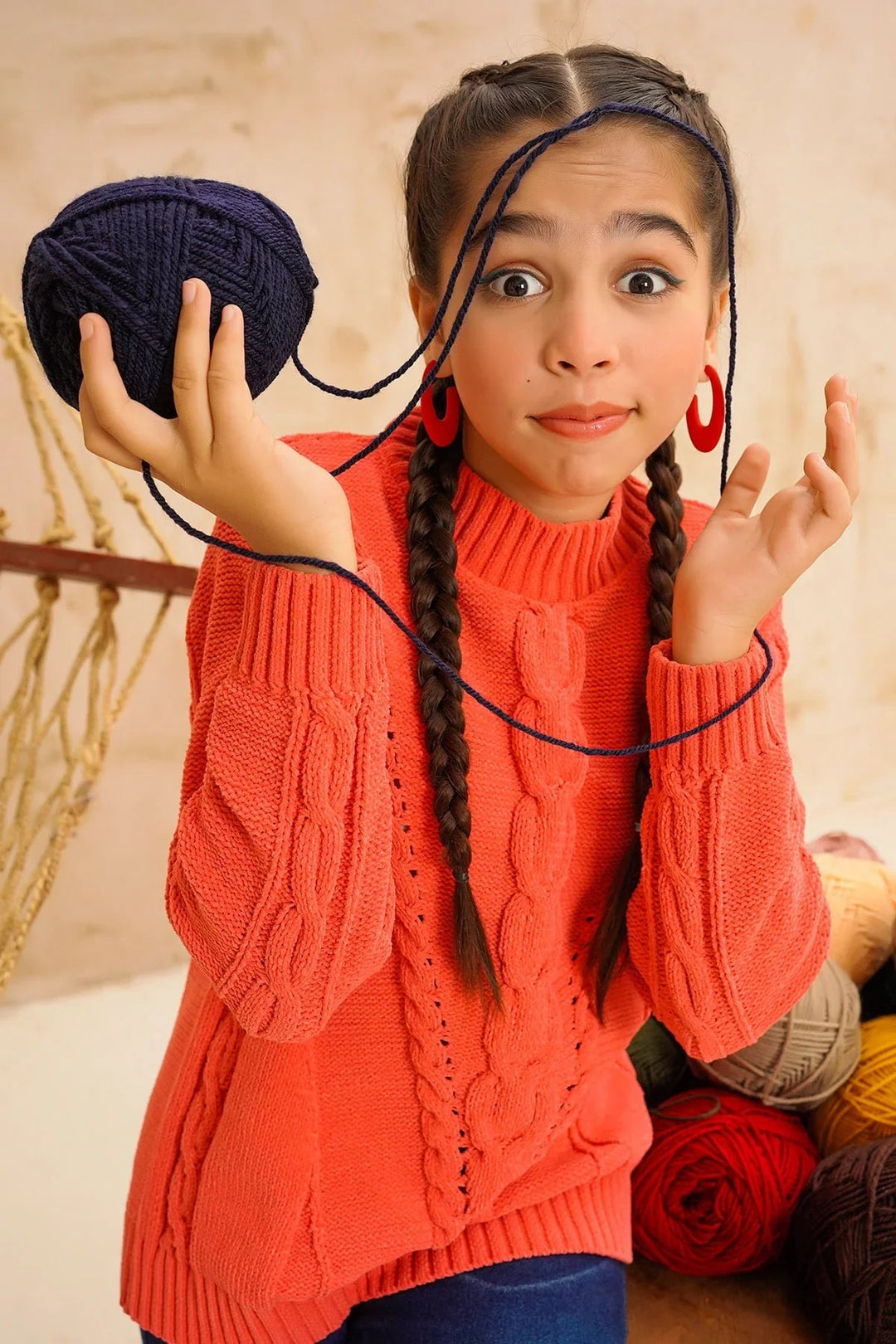 Ochre RTW Printed Girls 1 Piece Viscose Sweater OWSG-17 - Winter Collection