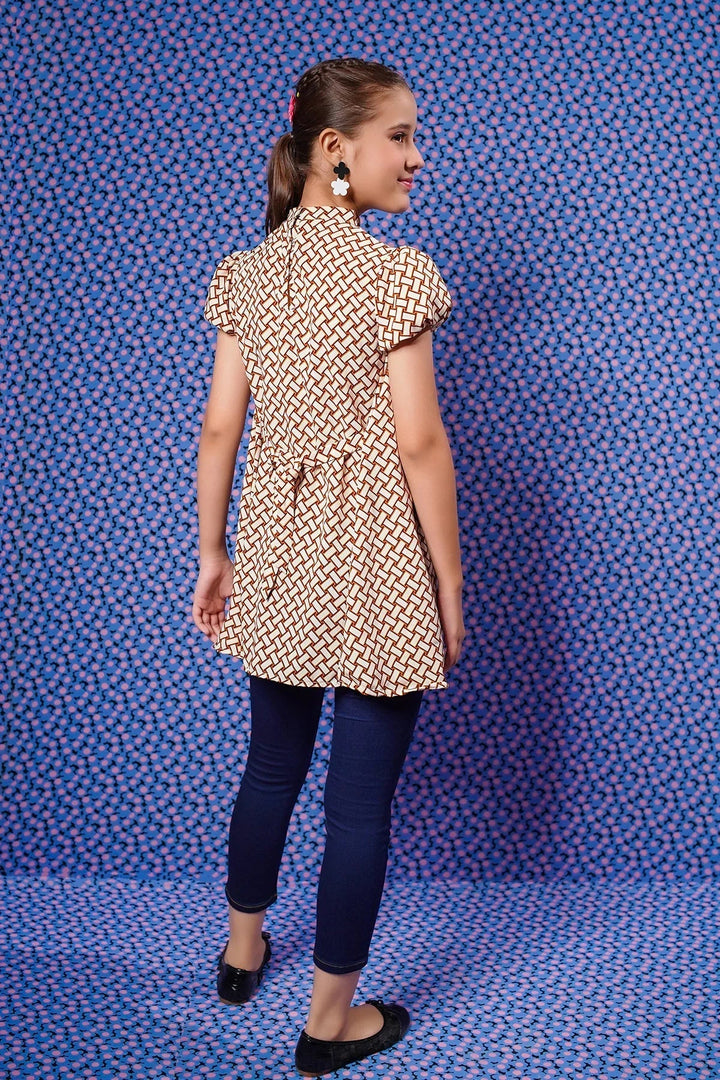 Ochre RTW Printed Girls 1 Piece Georgette Top OWT-618 - Winter Collection