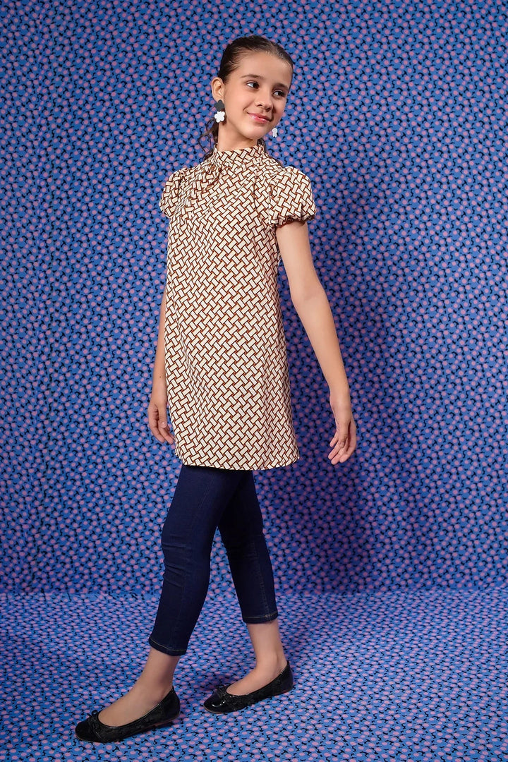 Ochre RTW Printed Girls 1 Piece Georgette Top OWT-618 - Winter Collection