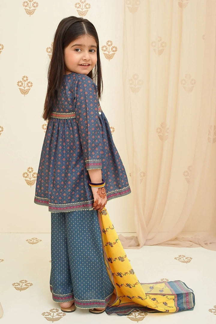 Ochre Girls Pret Printed Swiss Lawn 3 Piece Suit INDP-29 - Summer Collection