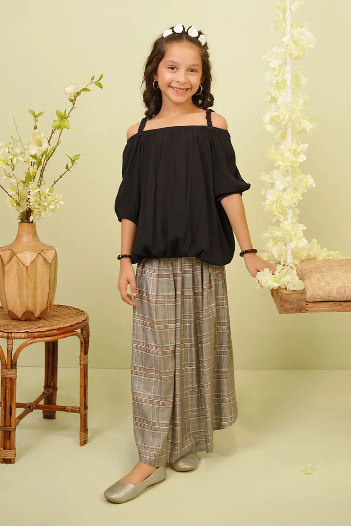 Ochre RTW Embroidered Girls 2 Piece Cotton Crepe INWC-02 - Summer Collection