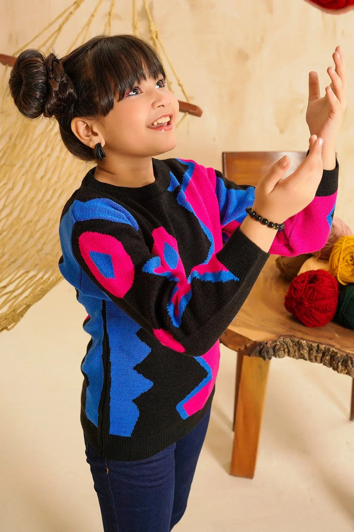 Ochre RTW Printed Girls 1 Piece Viscose Sweater OWSG-11 - Winter Collection