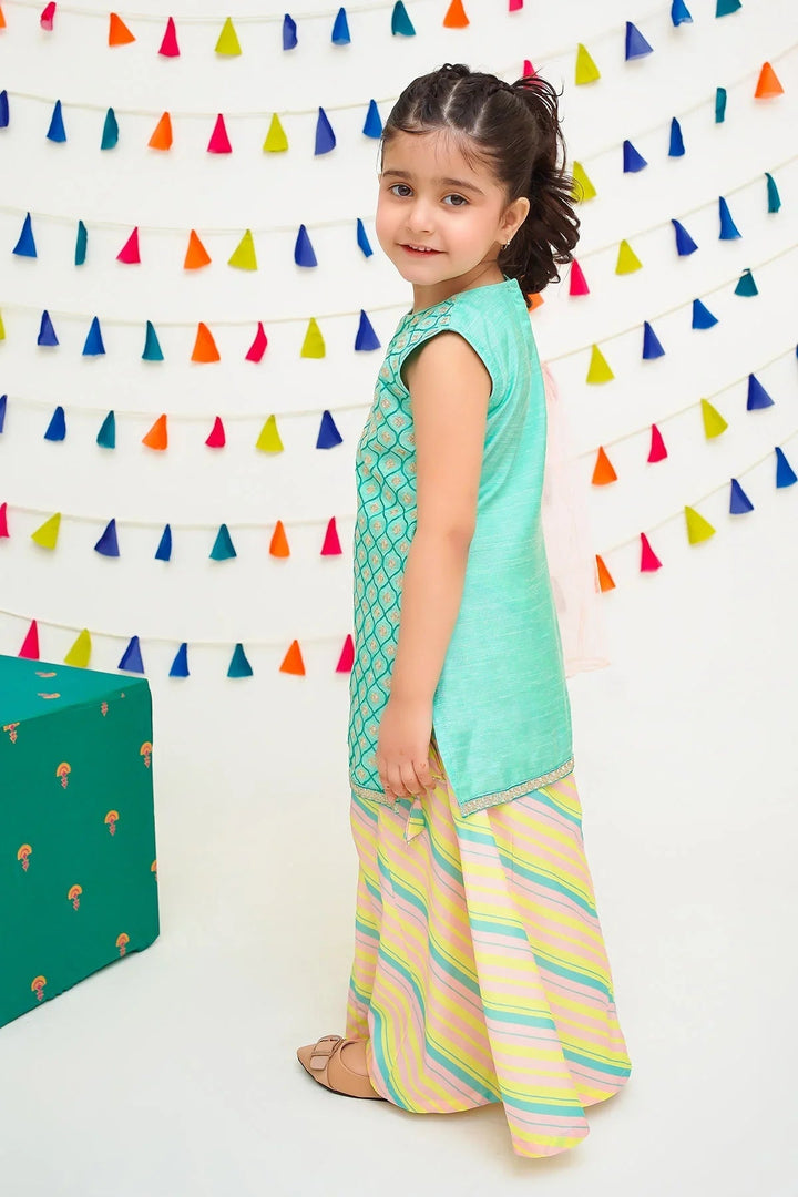 Ochre RTW Embroidered Girls 3 Piece Cotton  INCF-15 - Winter Collection