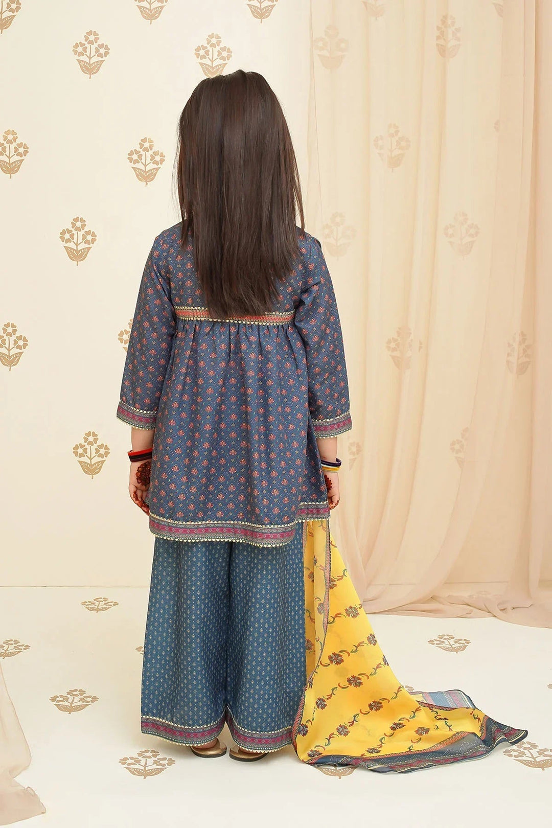 Ochre Girls Pret Printed Swiss Lawn 3 Piece Suit INDP-29 - Summer Collection