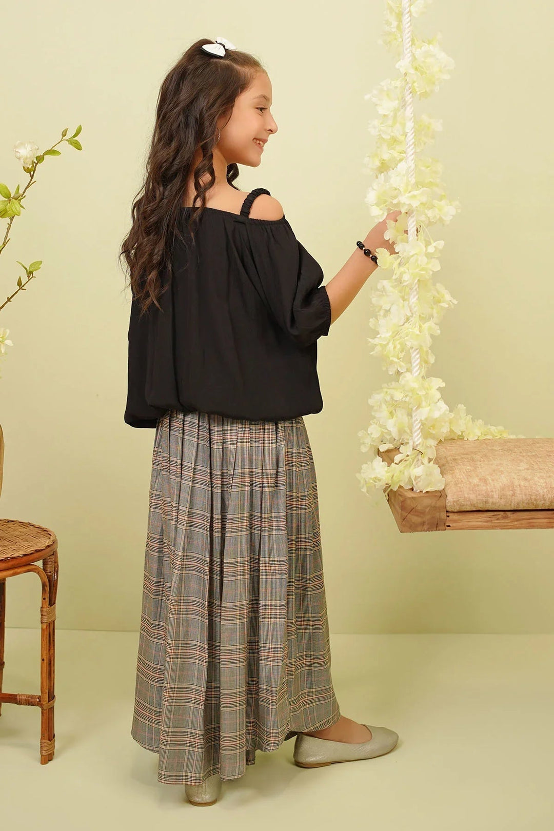 Ochre RTW Embroidered Girls 2 Piece Cotton Crepe INWC-02 - Summer Collection