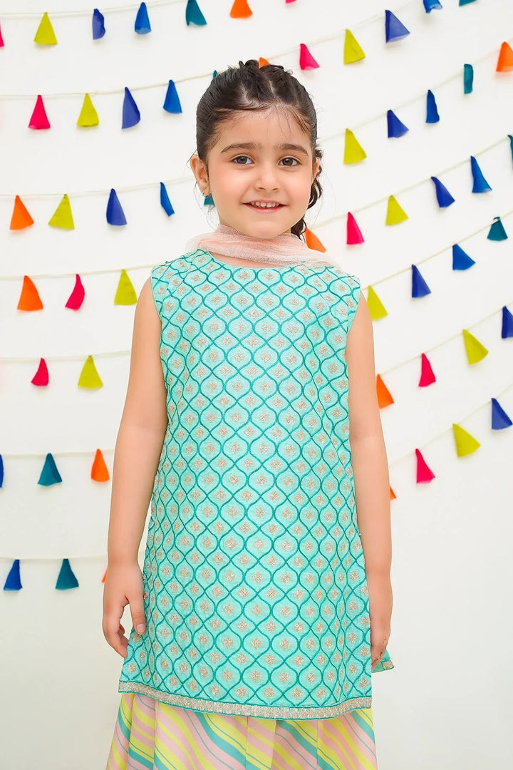 Ochre RTW Embroidered Girls 3 Piece Cotton  INCF-15 - Winter Collection