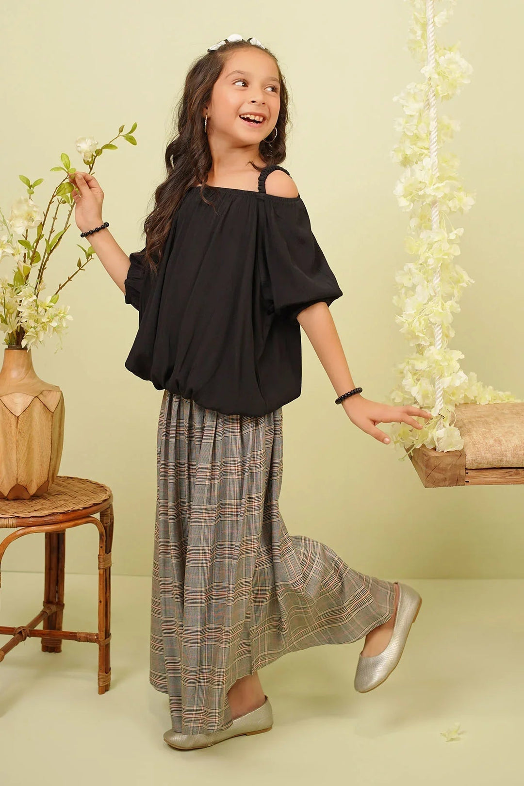 Ochre RTW Embroidered Girls 2 Piece Cotton Crepe INWC-02 - Summer Collection