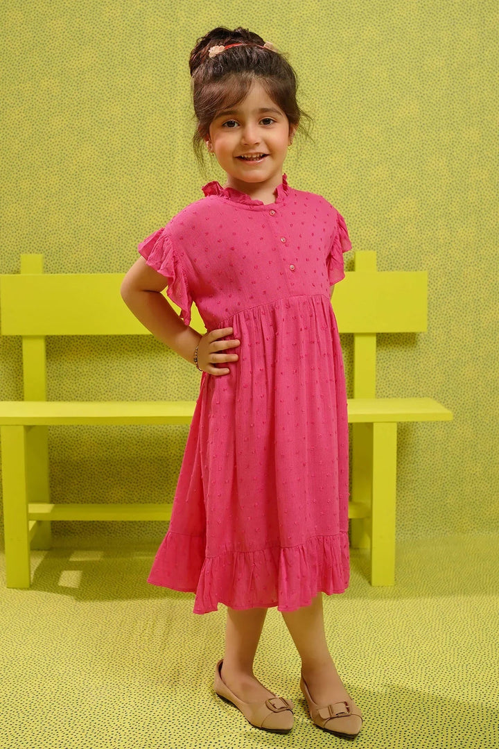 Ochre RTW Embroidered Girls 1 Piece Cotton Broshia Dress INWD-10 - Summer Collection