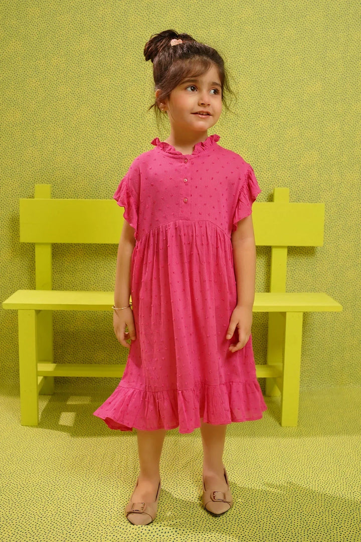Ochre RTW Embroidered Girls 1 Piece Cotton Broshia Dress INWD-10 - Summer Collection
