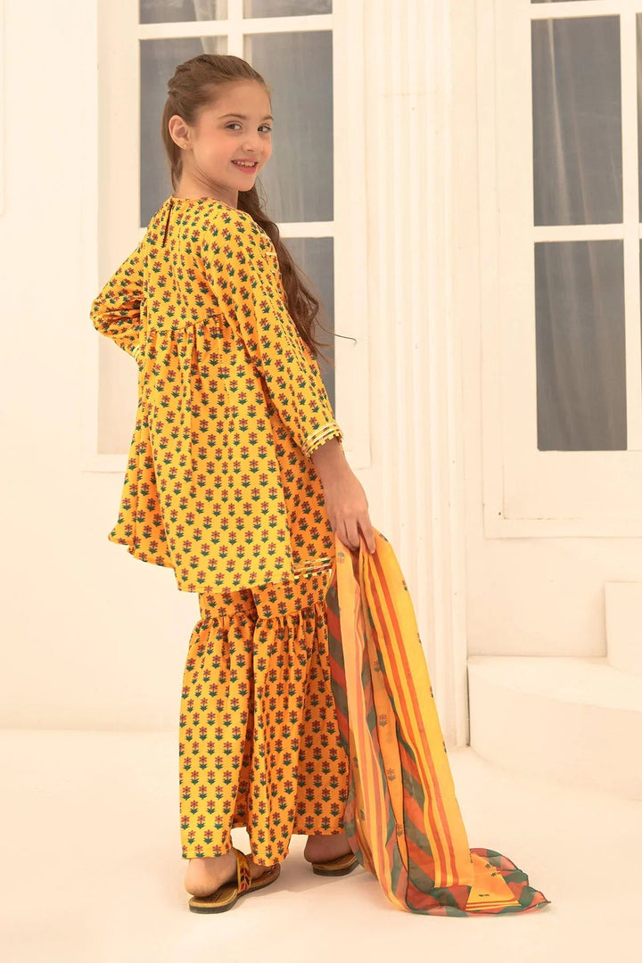 Ochre RTW Printed Girls 3 Piece Herringbone  INDP-16 - Summer Collection