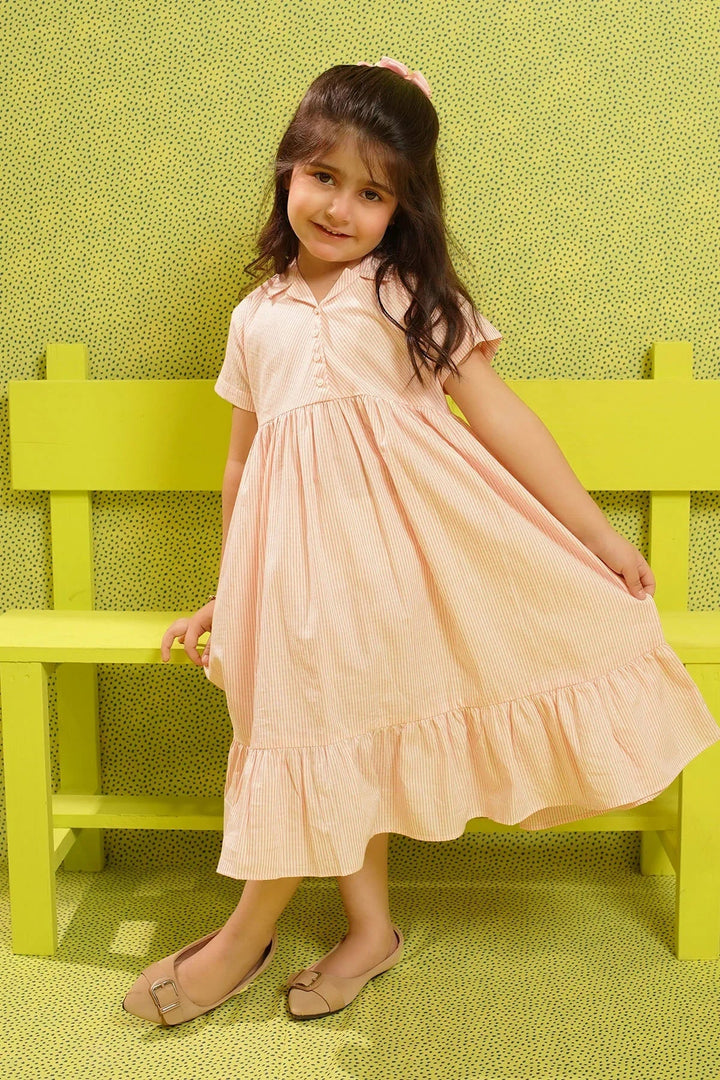 Ochre RTW Printed Girls 1 Piece Cotton Dress INWD-07 - Summer Collection