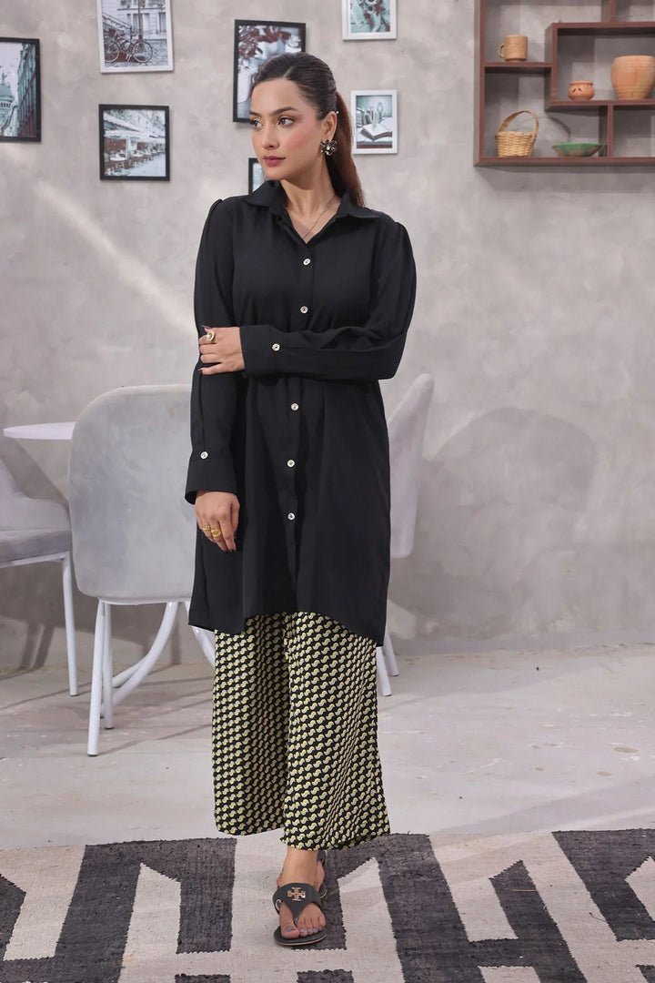 Ochre Women RTW Georgette 2 Piece Suit Black Georgette - Festive Collection