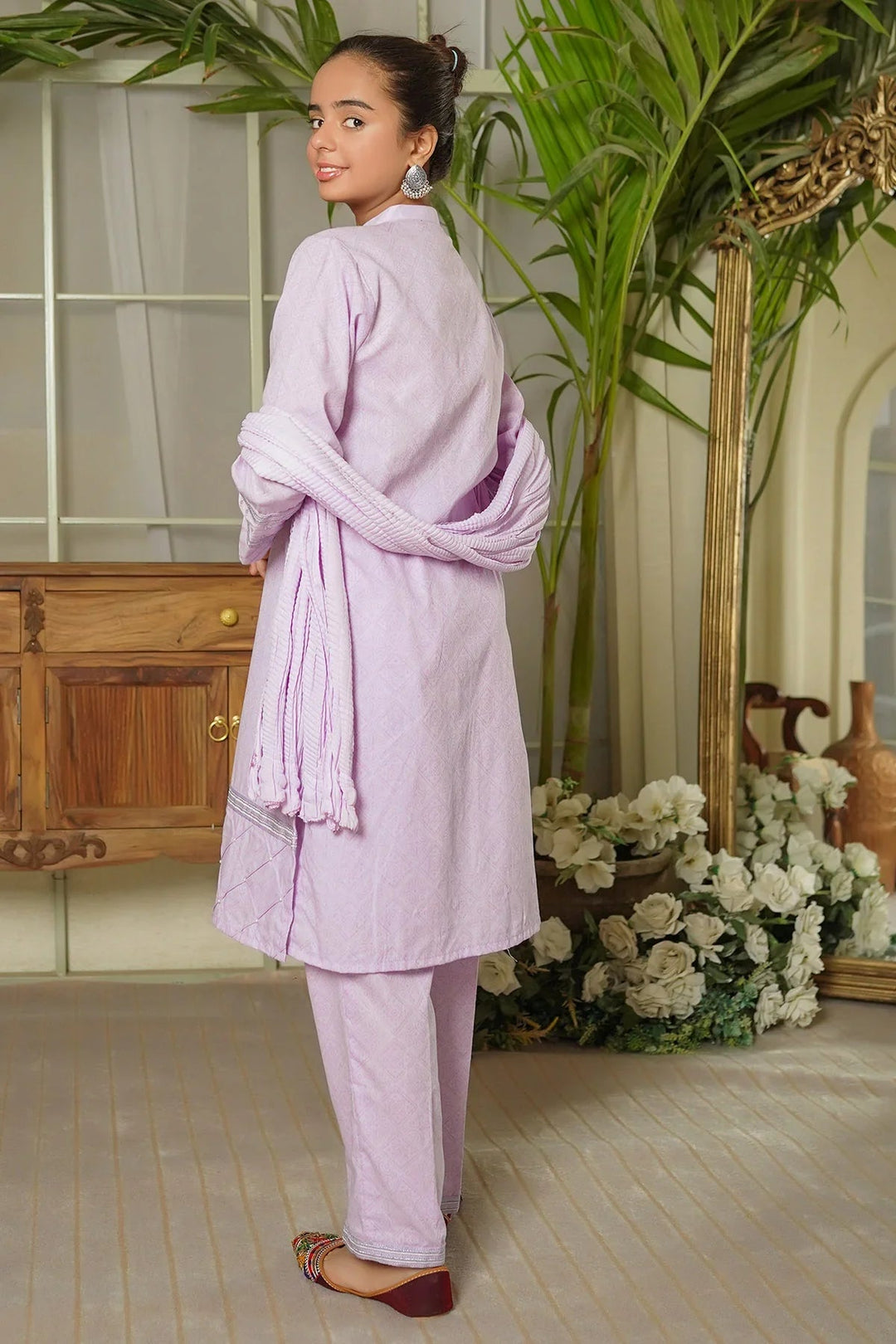 Ochre RTW Embroidered Girls 3 Piece Cotton  OFW-EM-28 - Summer Collection