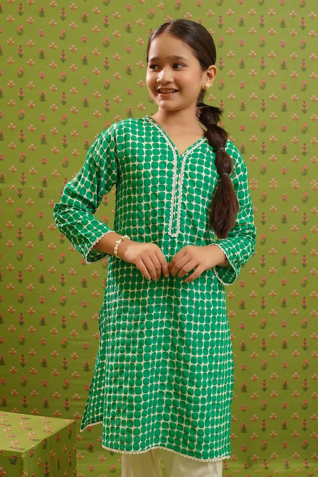 Ochre RTW Printed Girls 2 Piece Lawn  OFW-COR-105 - Summer Collection